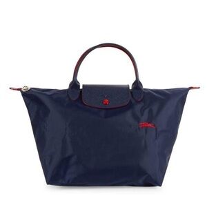 Longchamp Travel Bag in Navy and Brown